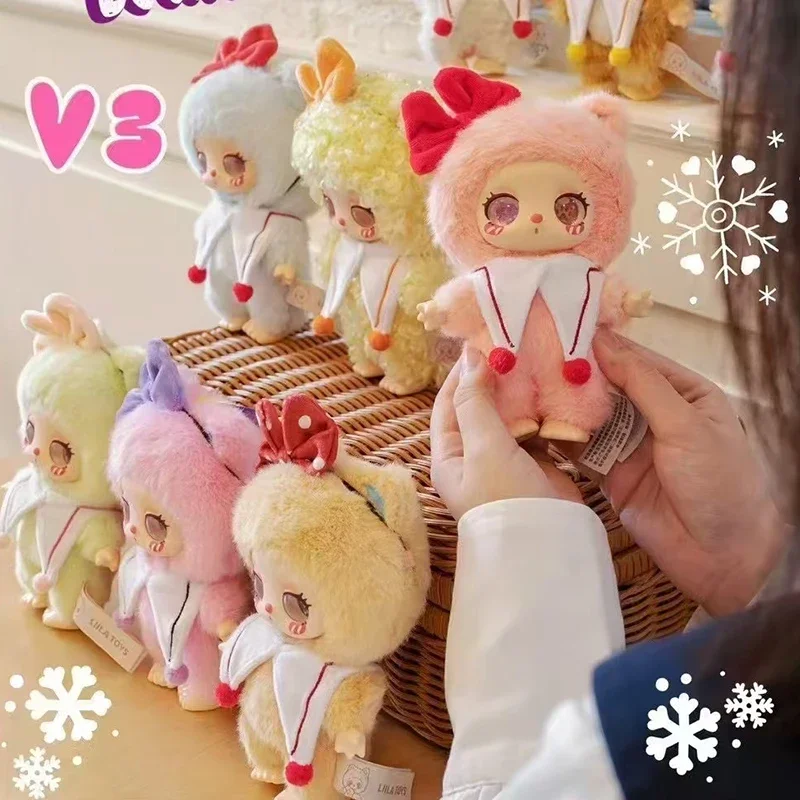Liila Lucky Cat Series دمية قطيفة صندوق أعمى ألعاب صندوق مفاجئ أصلي دمية قلادة kawaii هدية السنة الجديدة للفتيات