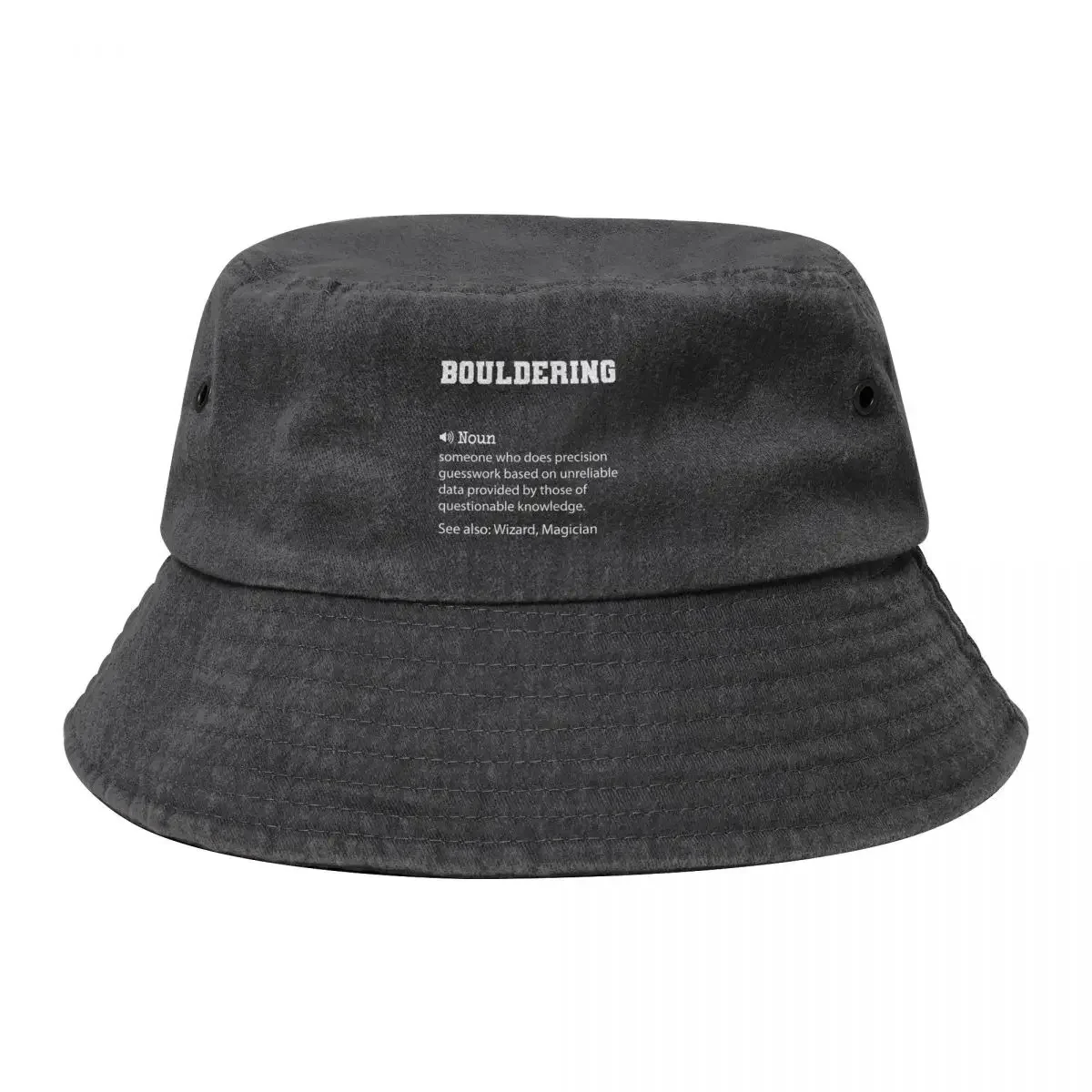 Bouldering Definition, Funny Bouldering Quote, Cool gift for Bouldering lover Bucket Hat