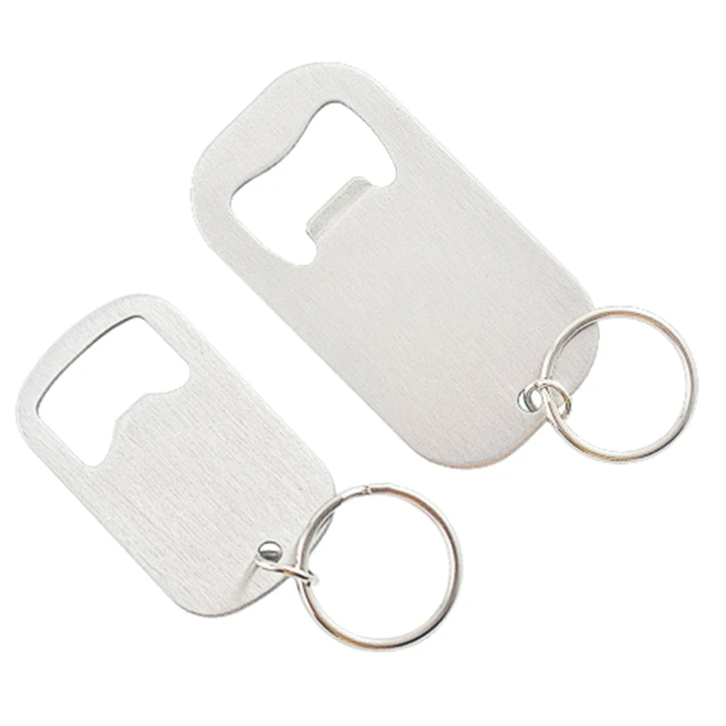 2Pcs Flat Beer Bottle Opener Keychain for Kitchen, Bar, Restaurant Easy to Carry