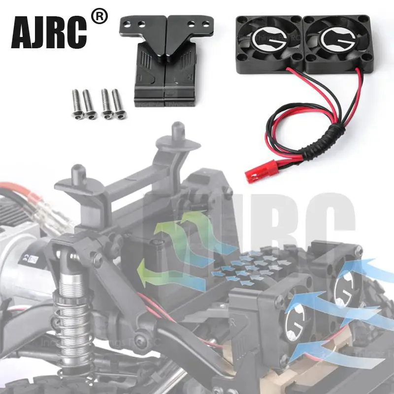 

MJRC GRC TRX-4 water tank radiator cooling double fan for TRX-4 DEFENDER 82056-4 front face air intake fan