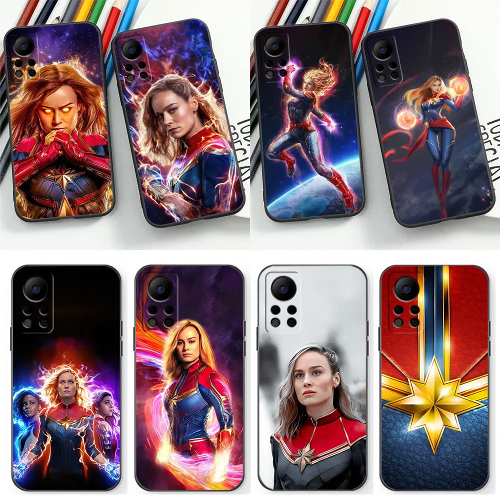 Marvel Captain Marvel Case For Infinix HOT 30 30I 20 20S 20I 12 12I 11 11S 10 10S 10I Play Tecno Spark Smart 8 7 6 5 Pro Cover