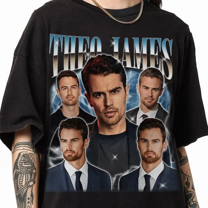 Camiseta retro de los años 90 Theo James Bootleg, camiseta vintage de los años 90 de Theo James, camiseta de Rap de la película vintage de Theo James