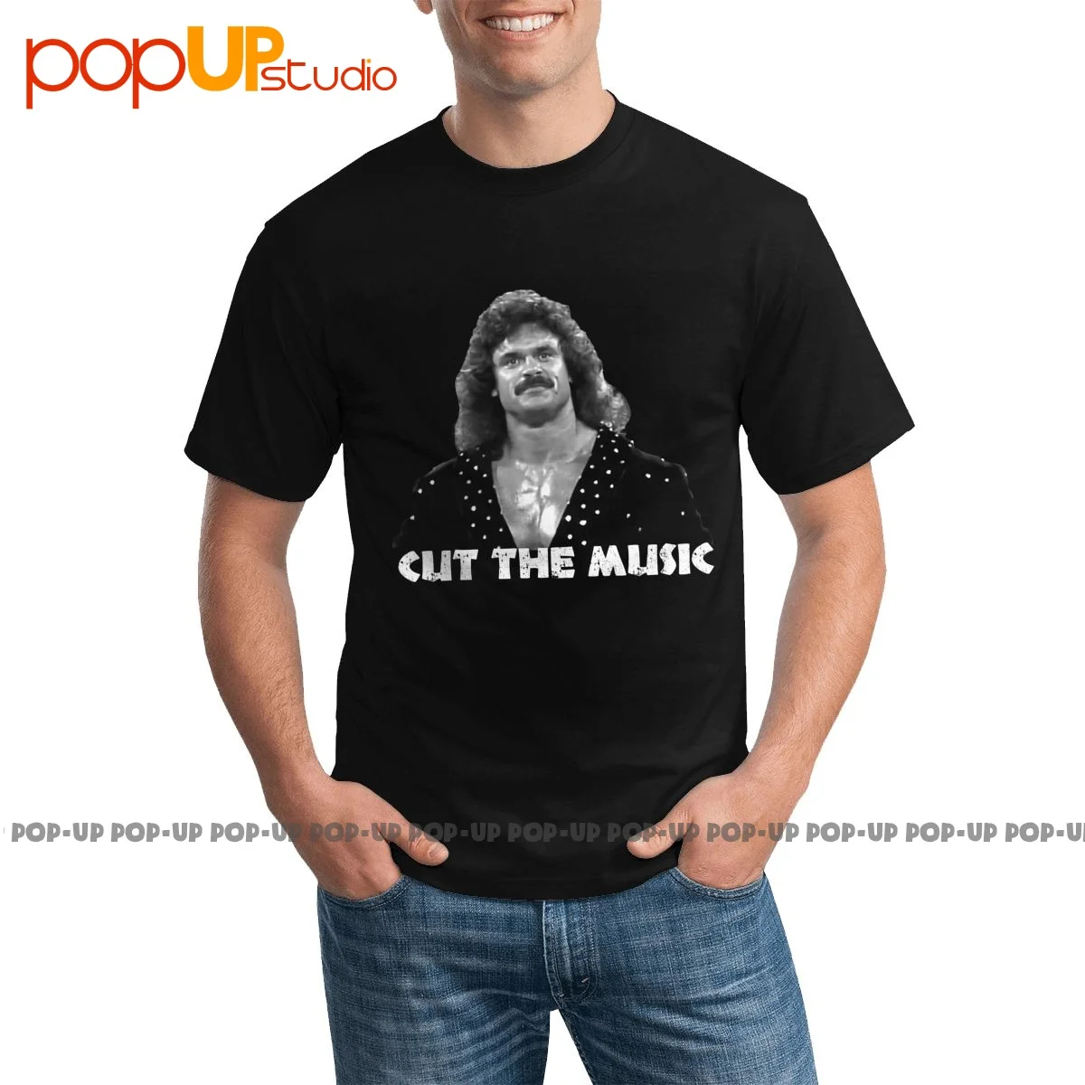 Rare Ravishing Rick Rude Cut The Music Wrestling T-shirt Design Classic Comfortable Tee Shirt