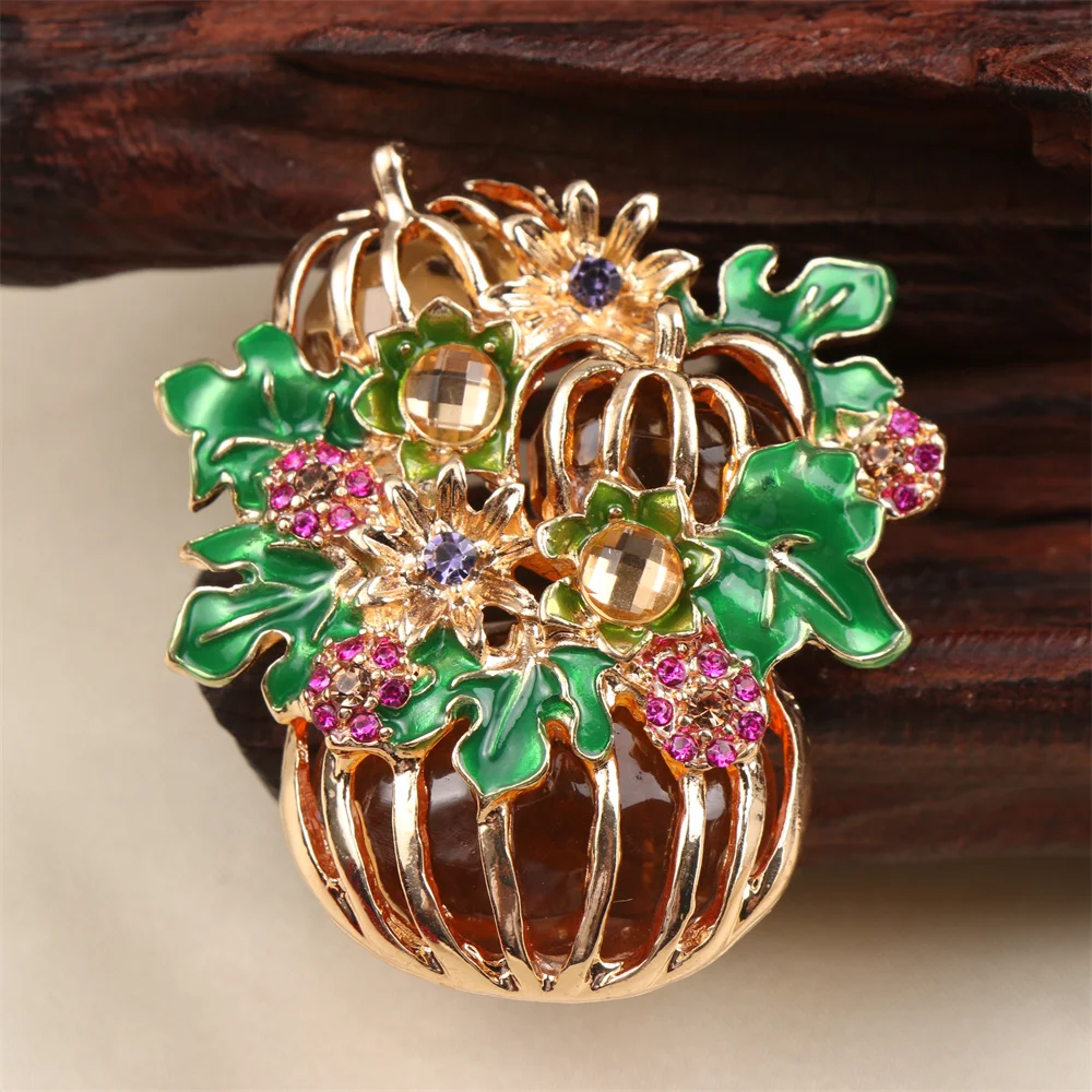 

Luxury Beautiful Halloween Pumpkin Design Men's Women's Brooch Pins，Jewelry Accessories, Wedding HolidayPartyCoupleSurprise Gift