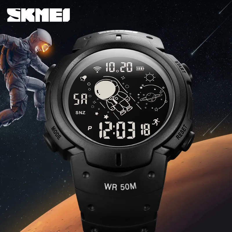 Skmei Spaceman Watch Female Junior High School Student Trendy Teenagers Male Sports Alarm Clock Electronic Watch