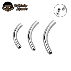 10 Pcs/Lot ASTM F136 Titanium Internal Thread Brow Piercing Banana Curved Barbell Kit Brow Tragus Lip Ringpe Body Accessories