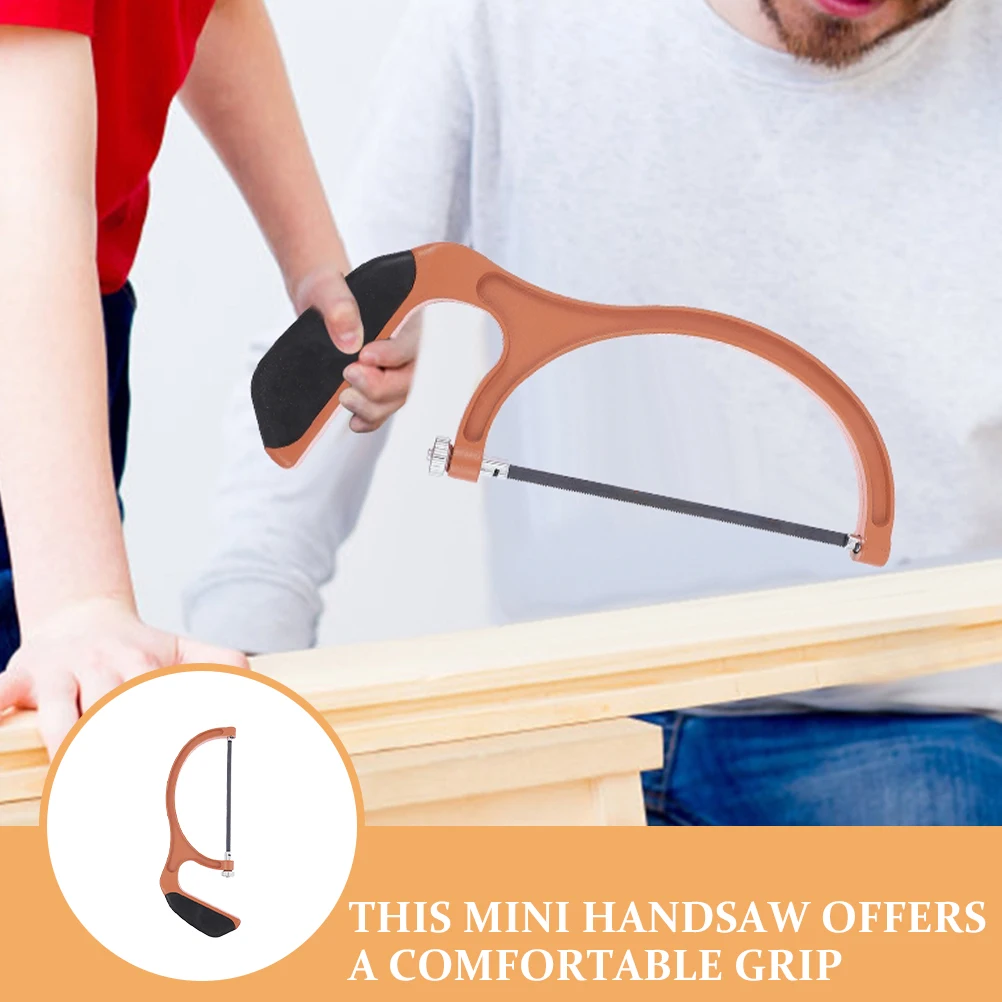 Sega per la lavorazione del legno per bambini Mini sega a mano in acciaio ad alto tenore di carbonio Strumento portatile per bambini Accessorio fai da te Uso domestico Legno di piccole dimensioni