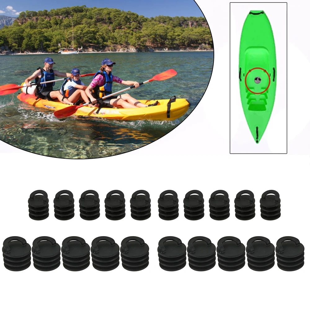 Bouchons de bouchon en caoutchouc pour bateau de pêche, Kayak canoë, petits et grands, 10 pièces, bouchons de vidange, accessoires pour bateaux à rames