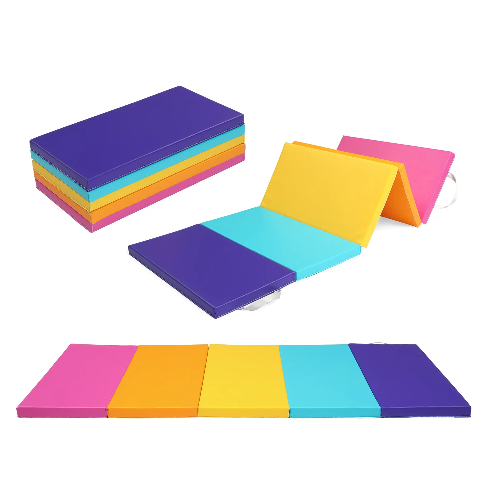 

Folding Gymnastic Rolling Mat, Indoor Gym Foam Floor Mat