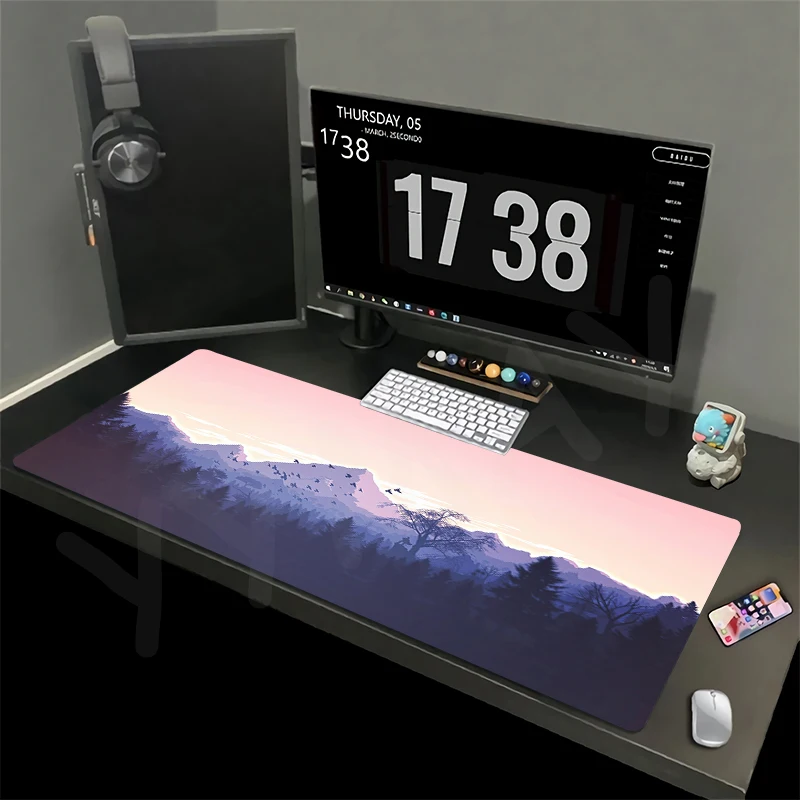 Gaming Mousepads Mousepad Firewatch Design Large Mouse Mat Big Desk Pads Non-Slip Rubber Mouse Pad Big Keyboard Mats