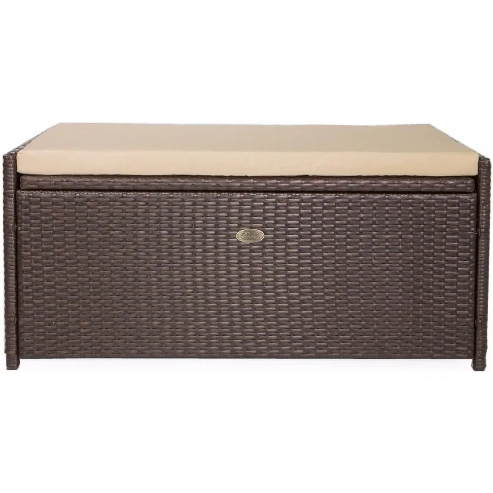 

Deck Box w/Seat Cushion, 60 Gal Outdoor Storage Bench for Patio, Pool & Yard – Holds Tools, Furniture & More