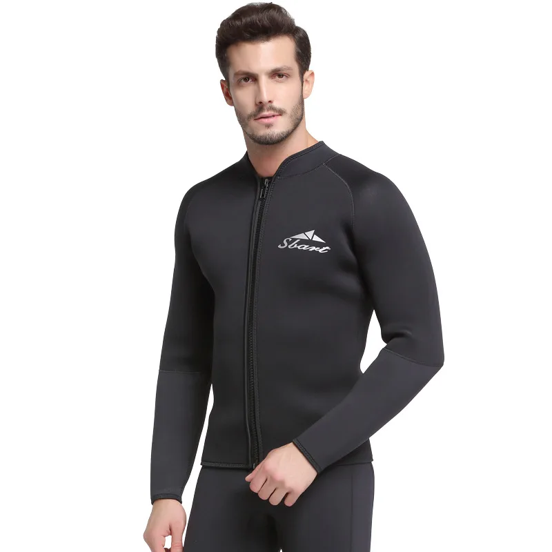 5MM Neoprene Wetsuit Men\'s And Women\'s Fleece Thickened Swimsuit Anti-cut Anti-sting Warm Swimwear Deep Diving Split Surf Suit