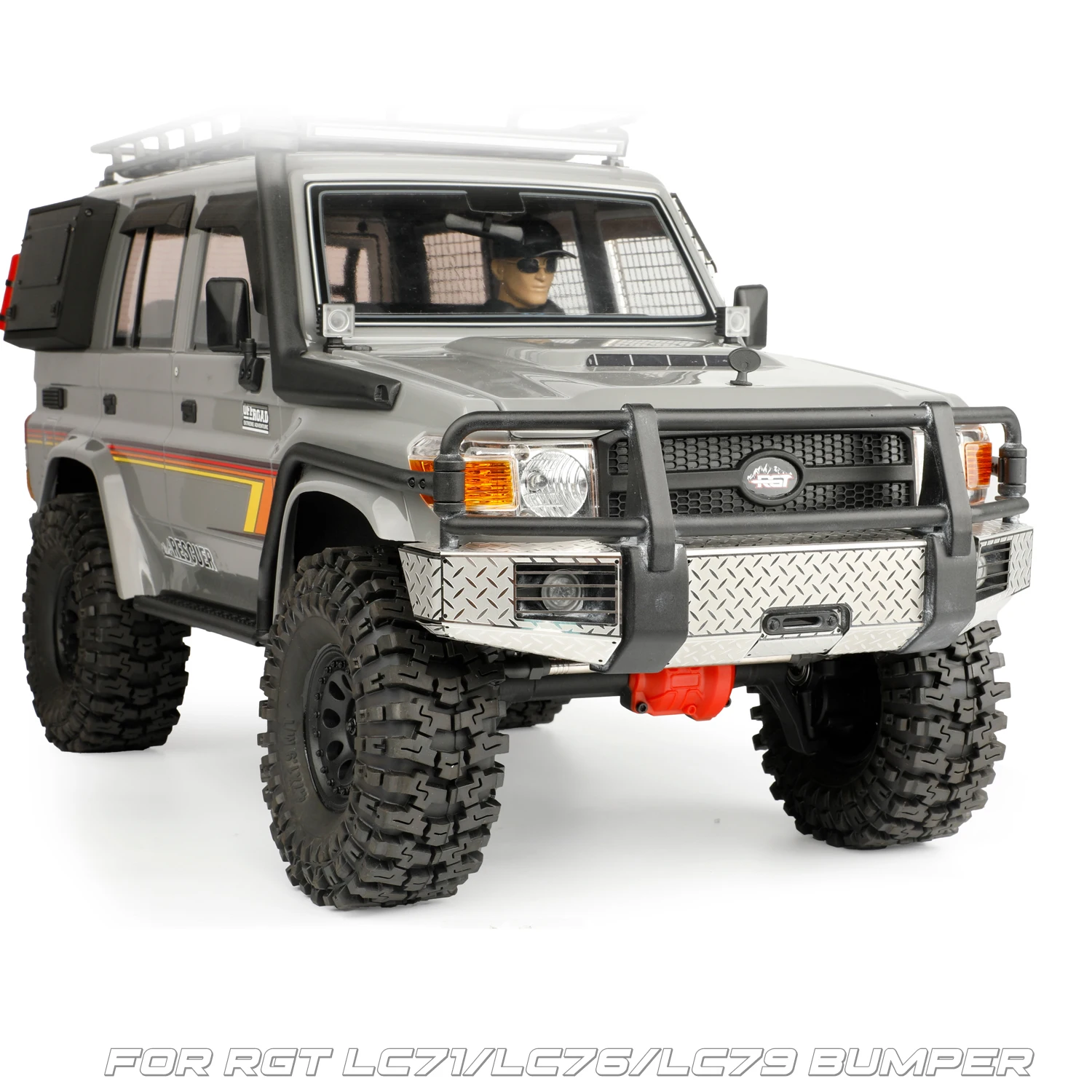 76 RGT LC76 LC71 LC79 Front bumper large surround metal sheet anti slip plate front collision protection