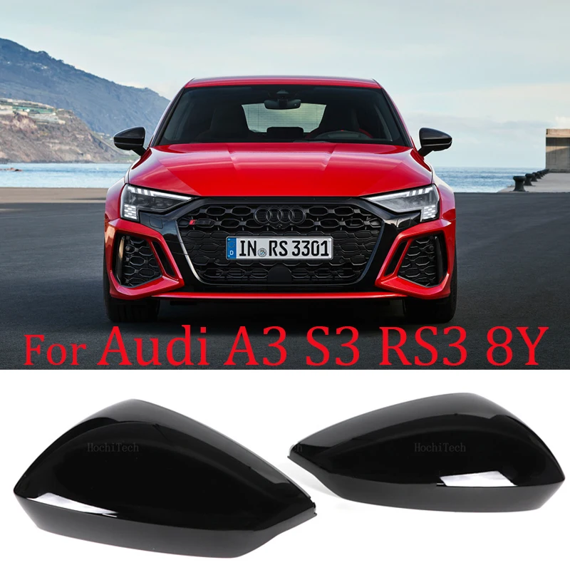 

Carbon fiber rearview mirror caps and side mirror covers are suitable for replacement on Audi A3 S3 RS3 8Y RS3 from 2021 to 2024