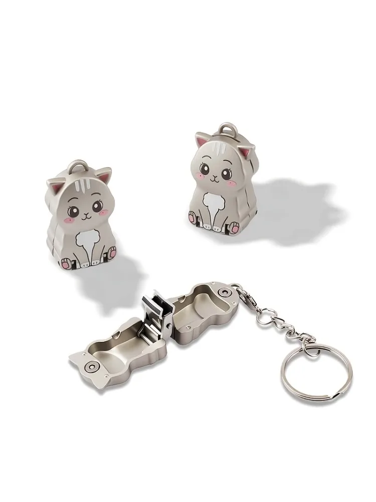 Stainless Steel Mini Cat Nail Clippers Carry Folding Nail Clippers Single Household Nail Art Tool
