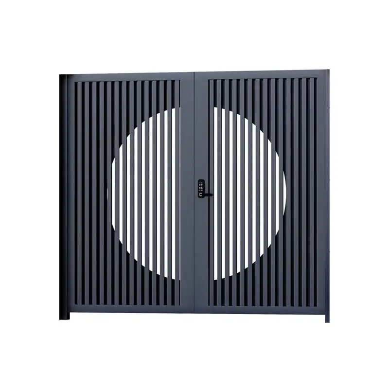 Aluminum alloy villa courtyard door Stainless steel outdoor garden door Wrought iron self-built house Electric folding yard