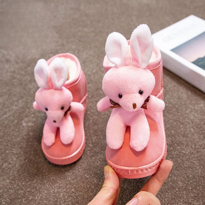 

Fashion Girls Thermal Snow Boots 2026 Autumn Winter Outdoor Fleece Lined Warm Comfortable Ankle Boots