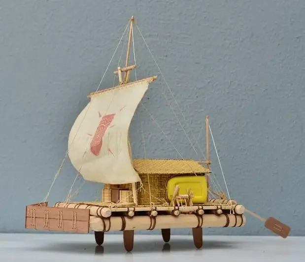 

Весы плота Kon-Tiki 1:18, 15,8 дюйма, 402 мм, комплект деревянной модели корабля Shicheng