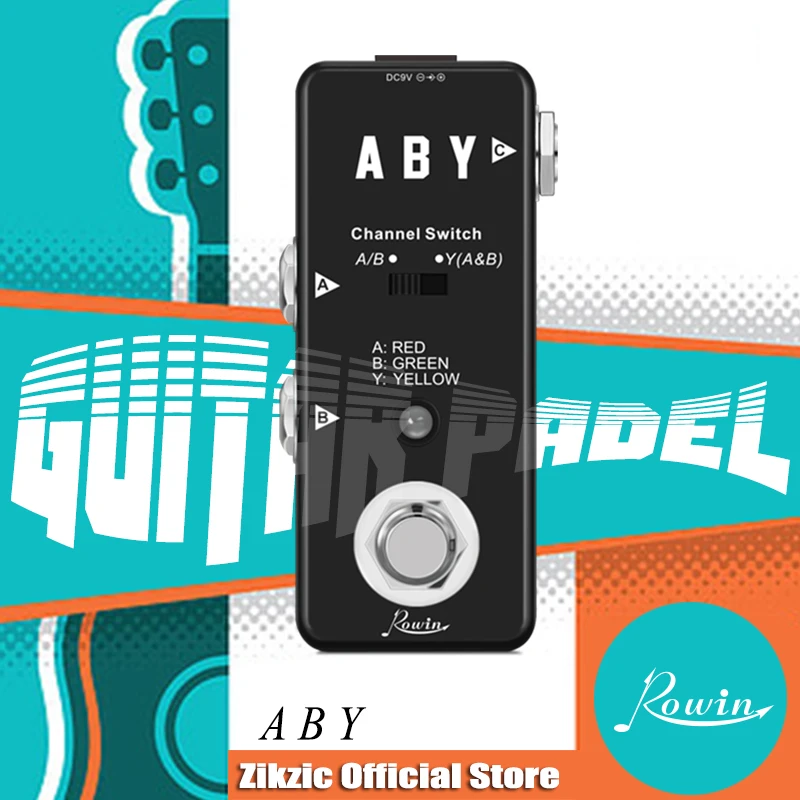 

Rowin LEF-330 ABY Switcher Box Guitar Pedal ABY Line Selector Audio Channel Swith Combine Effect Pedal Guitar Accessories