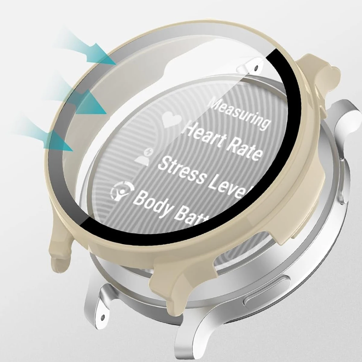 Tempered Glass Case For Garmin Approach S50 Watch Full Coverage Bumper Protective Shell For Garmin Approach S50 Screen Protector