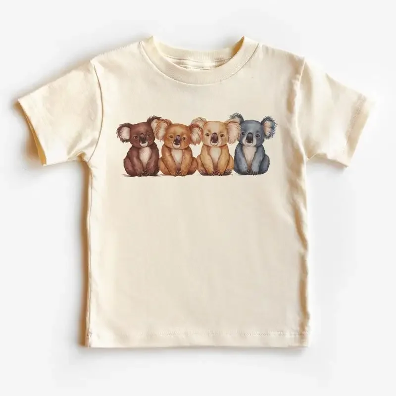 Cute Koalas In A Row Toddler T Shirt Australian Animal Future Zoo Keeper Mar