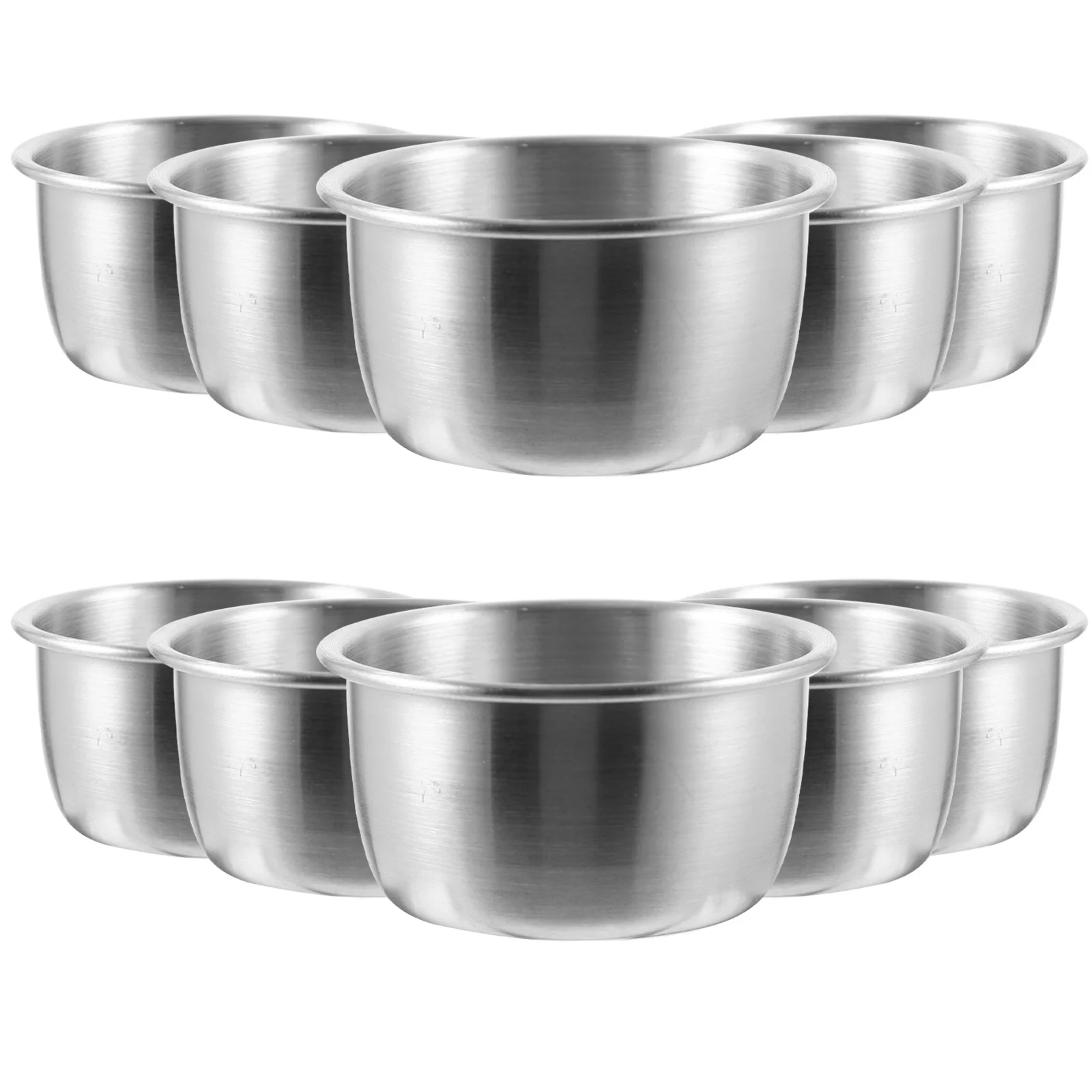 

10pcs Stainless Steel Sauce Cups Condiment Dipping Bowls For Restaurant Home Party Use Sushi Soy Sauce Container Kitchen
