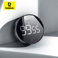 Baseus Magnetic Countdown Alarm Clock Kitchen Timer Manual Digital Timer Stand Desk Clock Cooking Timer Shower Study Stopwatch