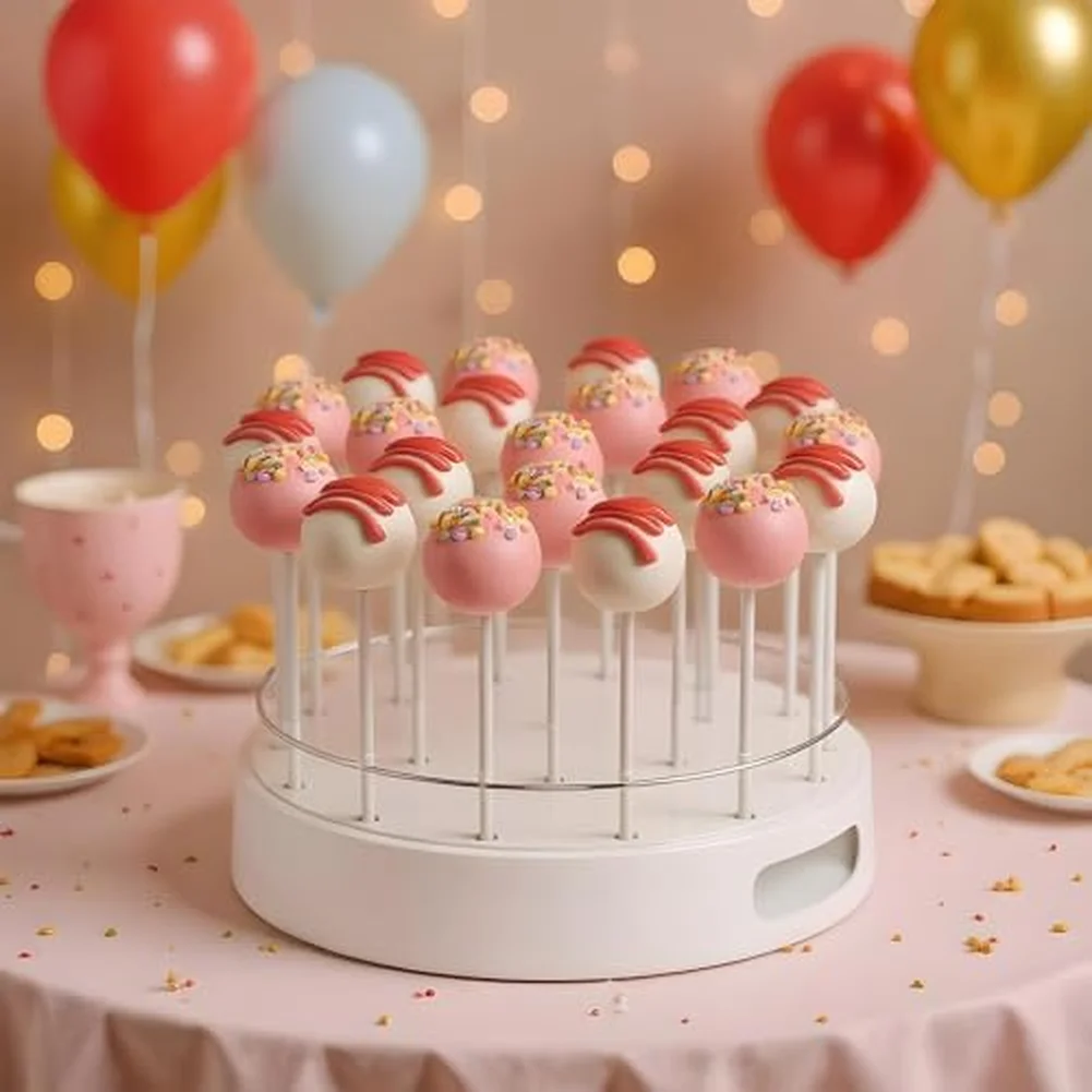 22-Slot Acrylic Lollipop Display Stand for Dessert Tables Featuring Clear Material and Symmetrical Hole Layout for Event Use