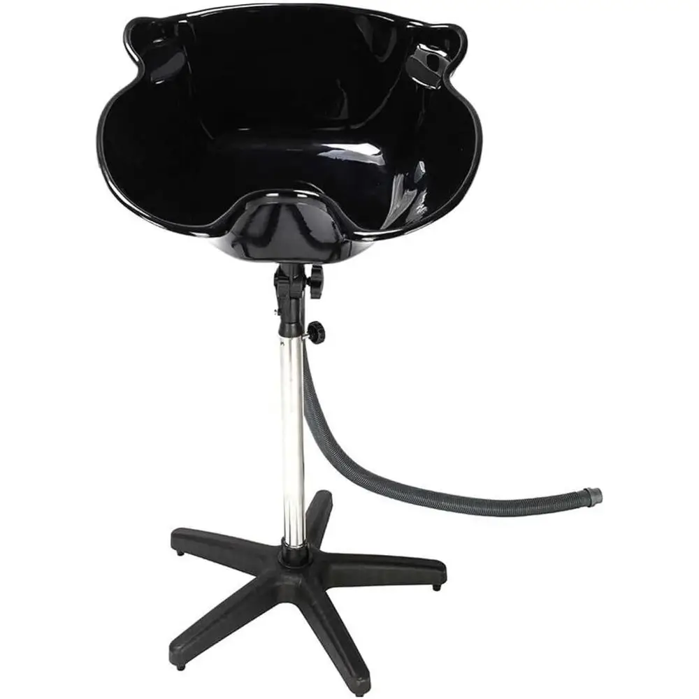 

Регулируемая раковина для мытья волос с подставкой | Регулируемый по высоте | Большая черная миска с подставкой из нержавеющей стали | Портативный