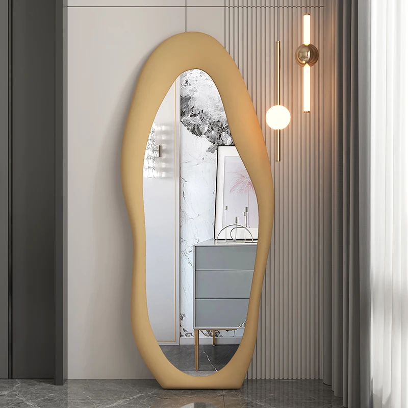 

Special-Shaped Mirror Full-Length Mirror Dressing Mirror Household Floor Mirror Girls' Bedroom Wall Mounted I