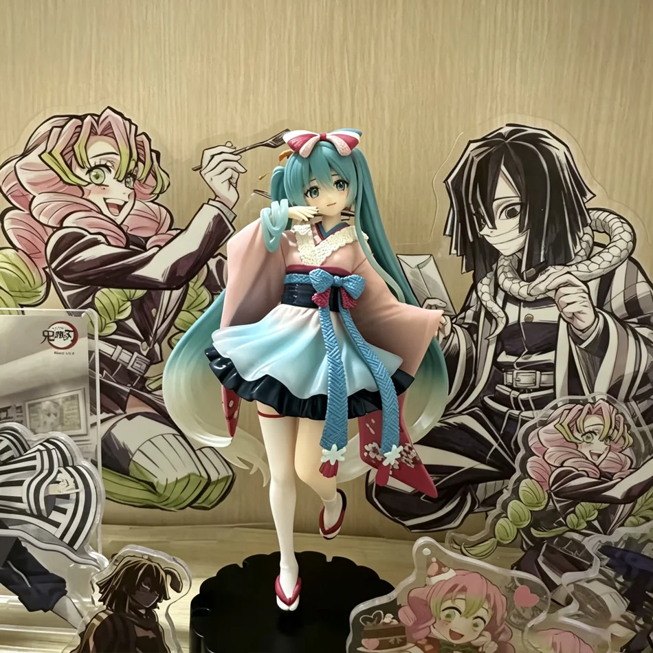 New Hatsune Miku Anime Figure Toys Neo Tokyo Series Kimono MIKU Kawaii Cartoon PVC Action Figurine Model Dolls Birthdays Gifts view 3