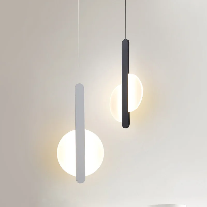 Lámpara colgante LED de estilo nórdico, candelabros de decoración de arte Simple y moderno para restaurante, dormitorio, sala de estar, diseño de