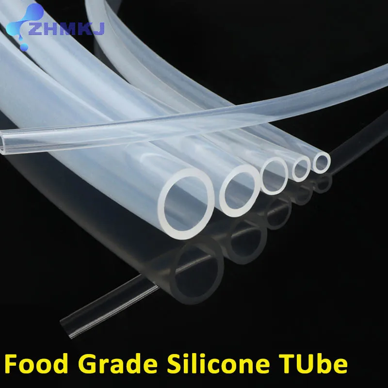 Food Grade Silicone Capillary Transparent Hose Soft Rubber Translucent Flexible Tube Pipe ID 0.5/1/1.5/2/3/4/5/6/7/8/10/12/14mm