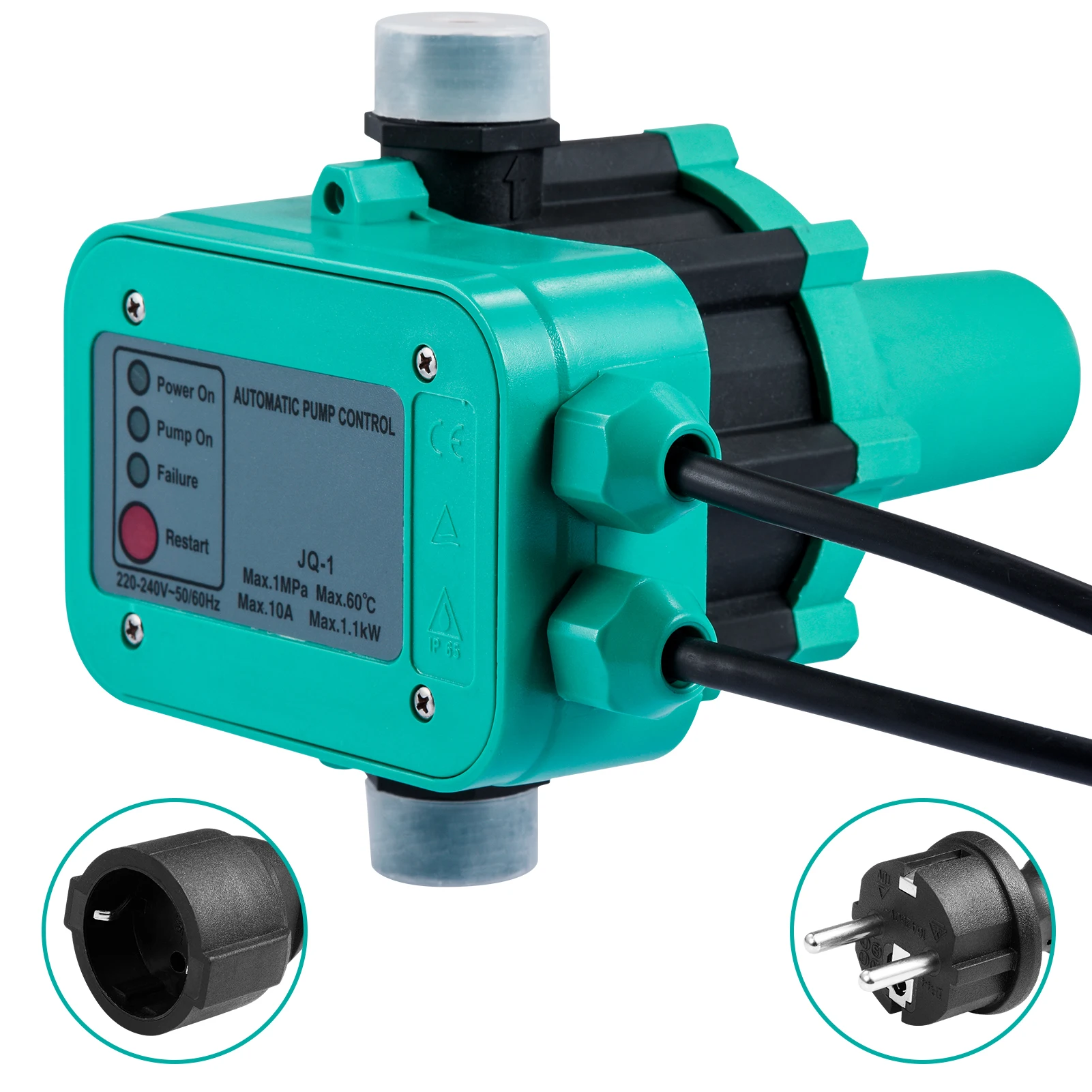 Controlador de presión de bomba de agua automático Unidad de Control automático interruptor electrónico 10A 220-240V Sensor de flujo de agua controlador de bomba de agua