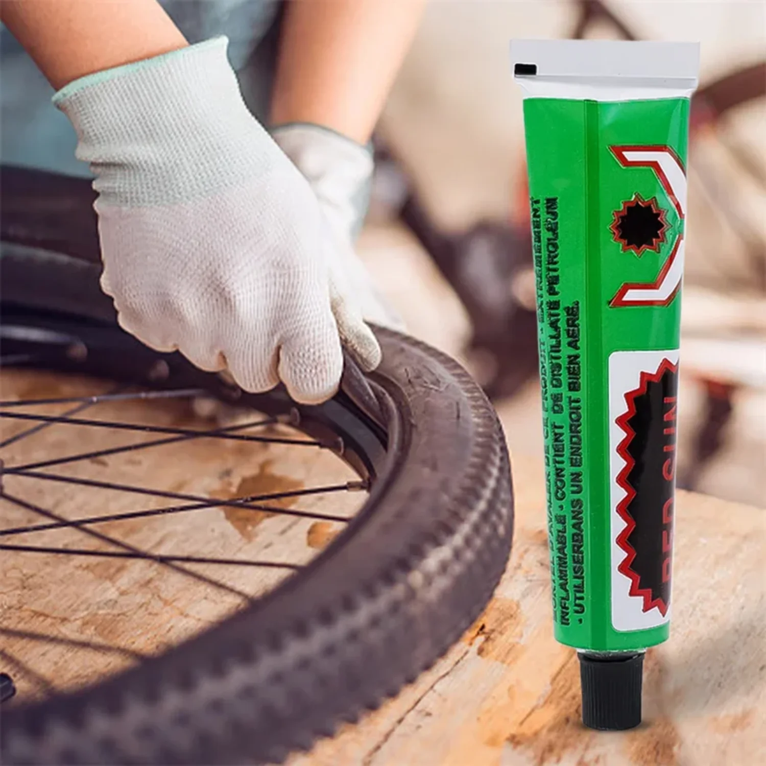 5-40pcs Tire Tyre Repairing Glue Car Motorcycle Bicycle Wheel Repairing Inner Tube Puncture Rubber Glue Tools Auto Accessories