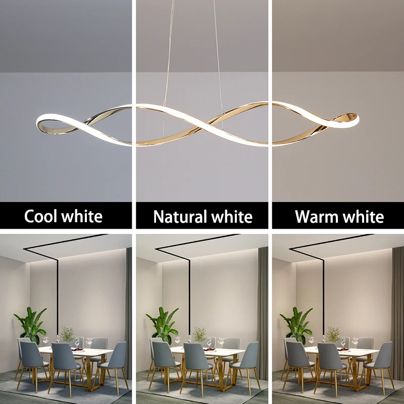 Imagem -04 - Modern Hanging Chandelier For Smart Home Gold Chrome Plated Led Chandelier Luminárias para Jantar e Sala de Estar Lâmpada de Cozinha Alexa