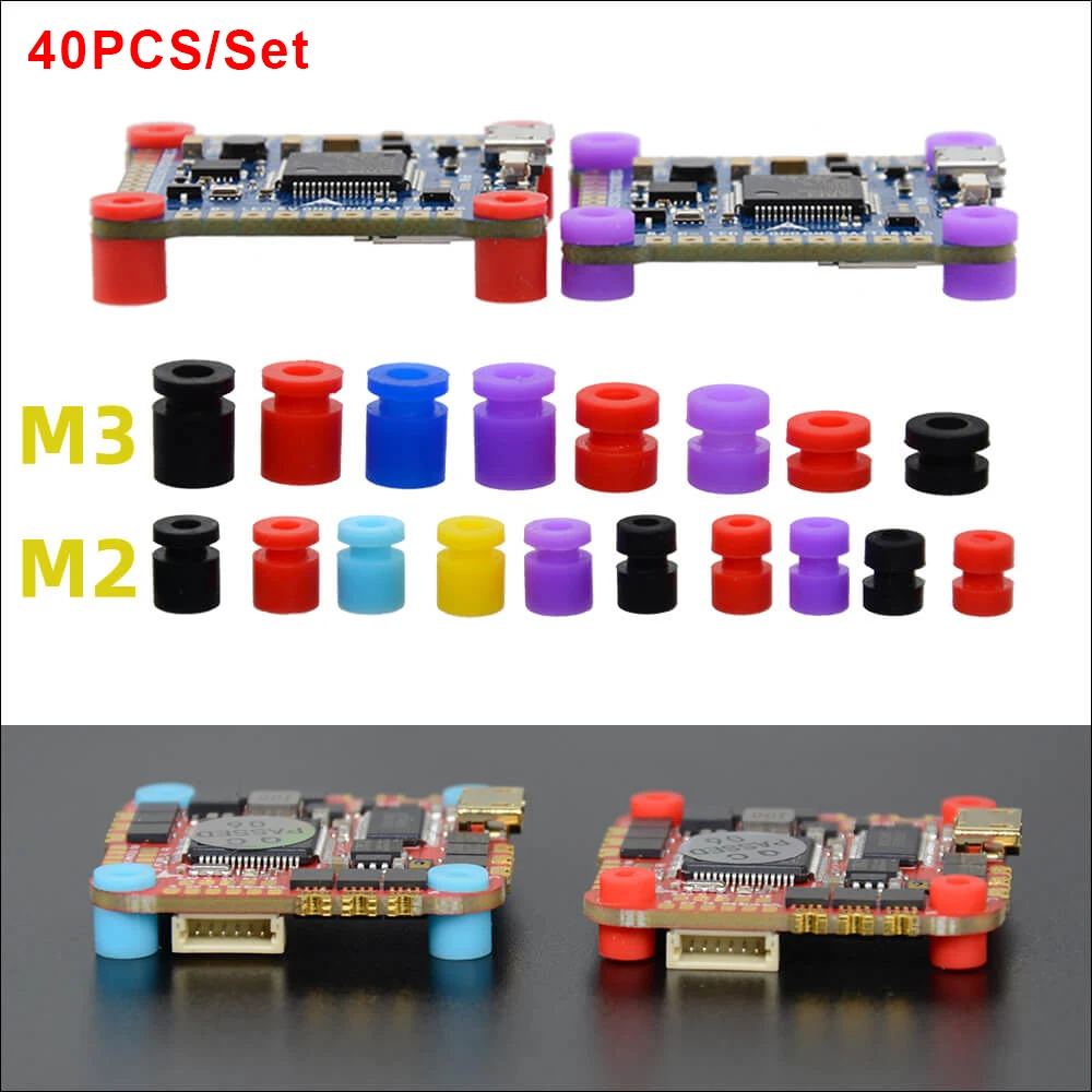 40PCS M2/M3 RC Rubber Shock Absorber Ball For FPV Racing Drone F4 F7 Flight Control Quadcopter Anti Vibration Silicone Balls