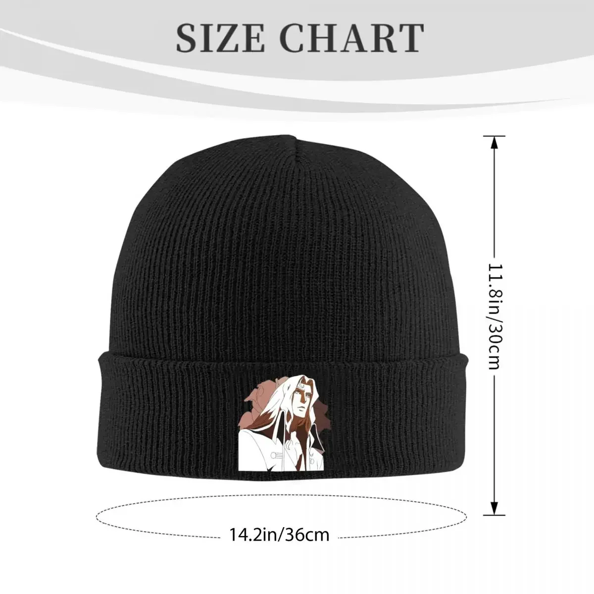 Alucard From Castlevania Warm Knitted Cap Fashion Bonnet Hat Autumn Winter Outdoor Beanies Hats for Unisex Adult