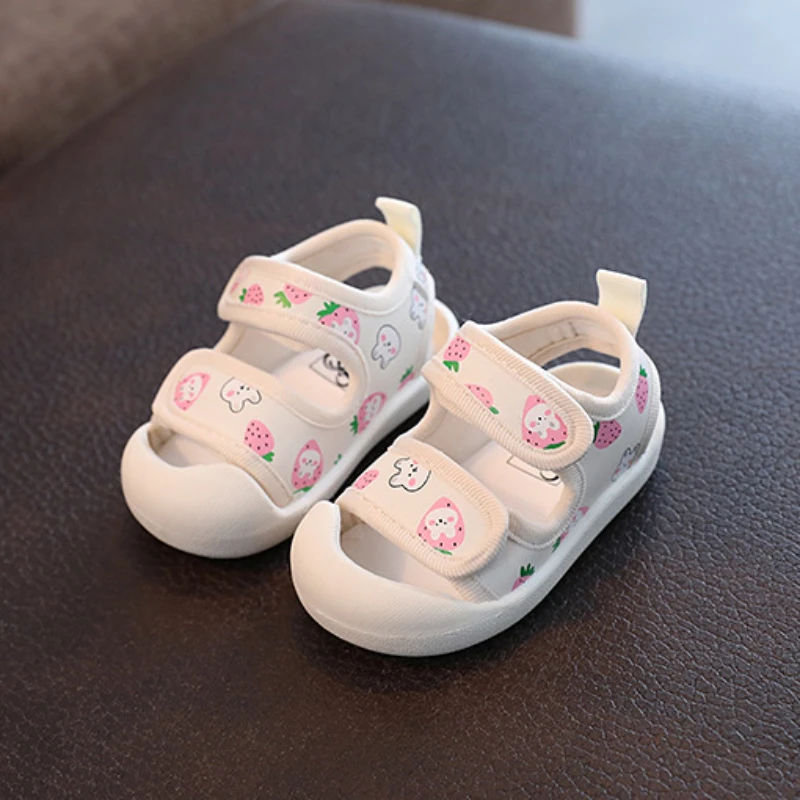 Sandales de princesse pour bébés filles, chaussures d\'été mignonnes, sandales de sport de plage, coordonnantes, semelle souple, pour enfants en bas