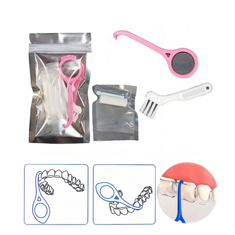 1 Pak Plastic Haak Stealth Orthodontische Tandheelkundige Onzichtbare Houder Remover Kit