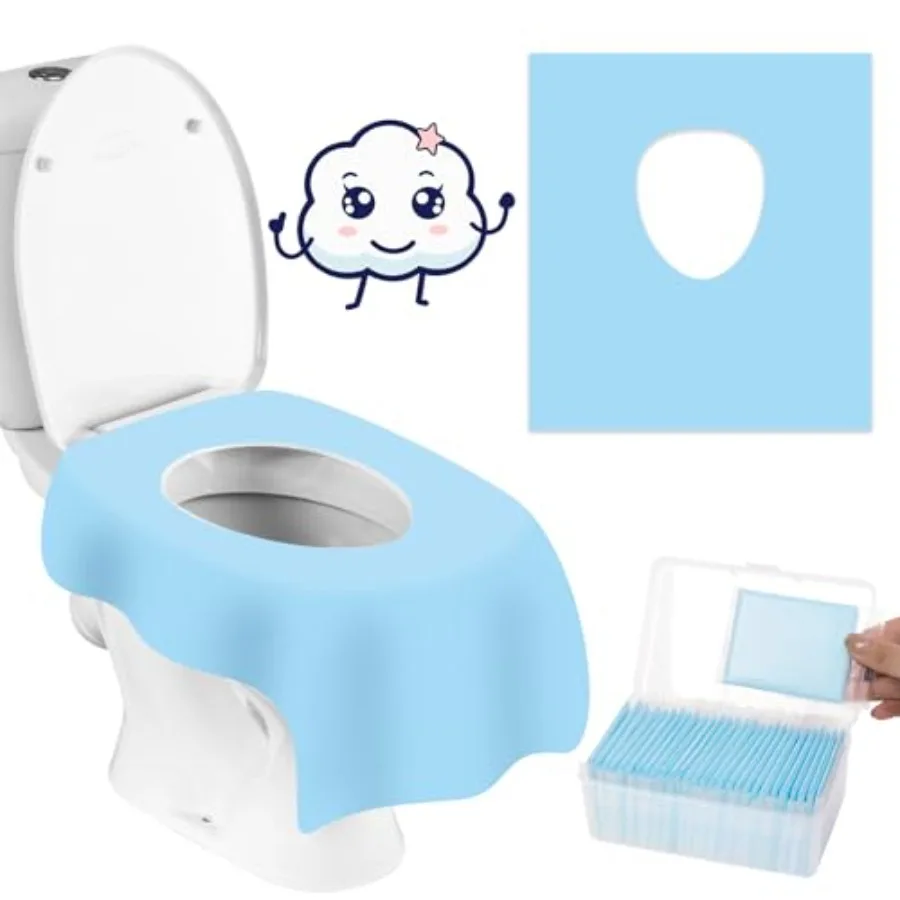 أغطية مقاعد المرحاض للاستعمال مرة واحدة، 30 عبوة من بطانات مقاومة للماء ملفوفة بشكل فردي وغير قابلة للانزلاق للبالغين، حل محمول وصحي f #2