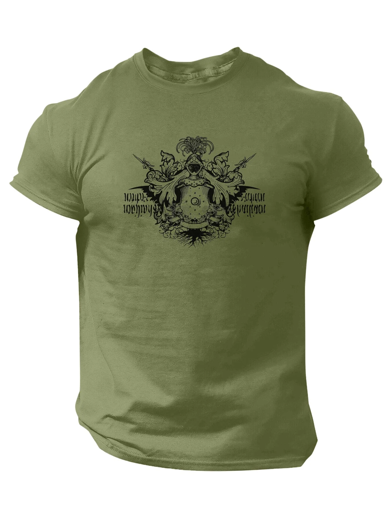 Medieval Knight Heraldry Coat of Arms Badge T-Shirt 100% Cotton O-Neck Short Sleeve Summer Casual Mens T-shirt Streetwear