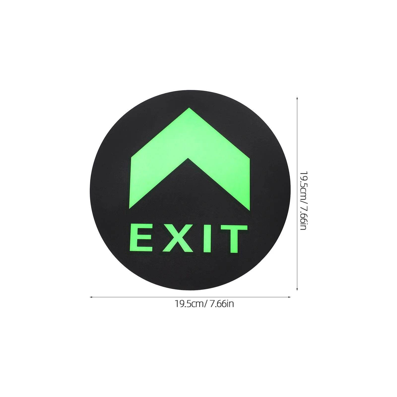 5Pcs Exit Glow Safety Sign Floor Stickers Night Glow Adhesive Exit Decals Direction Indicator Guide for Emergency