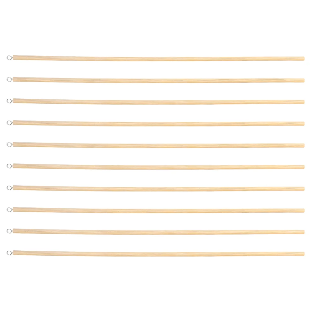 

10 Pcs Hand Puppet Joystick Operating Arm Movement Control Manual Rod Wood for Child