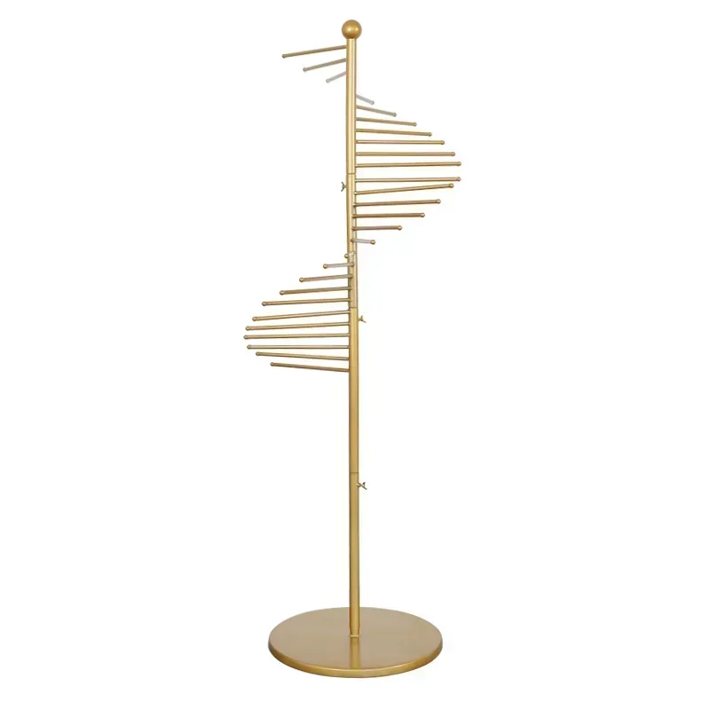 

Gold scarf display rack, floor display rack, creative, hanging, silk scarf, pants, clothing store, multifunctional round