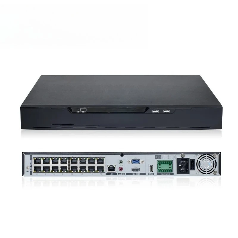 H265 16CH POE NVR With 2x8TB HDD Smart Search Smart Playback & P2P Remote Access For 24/7 4K CCTV Recording
