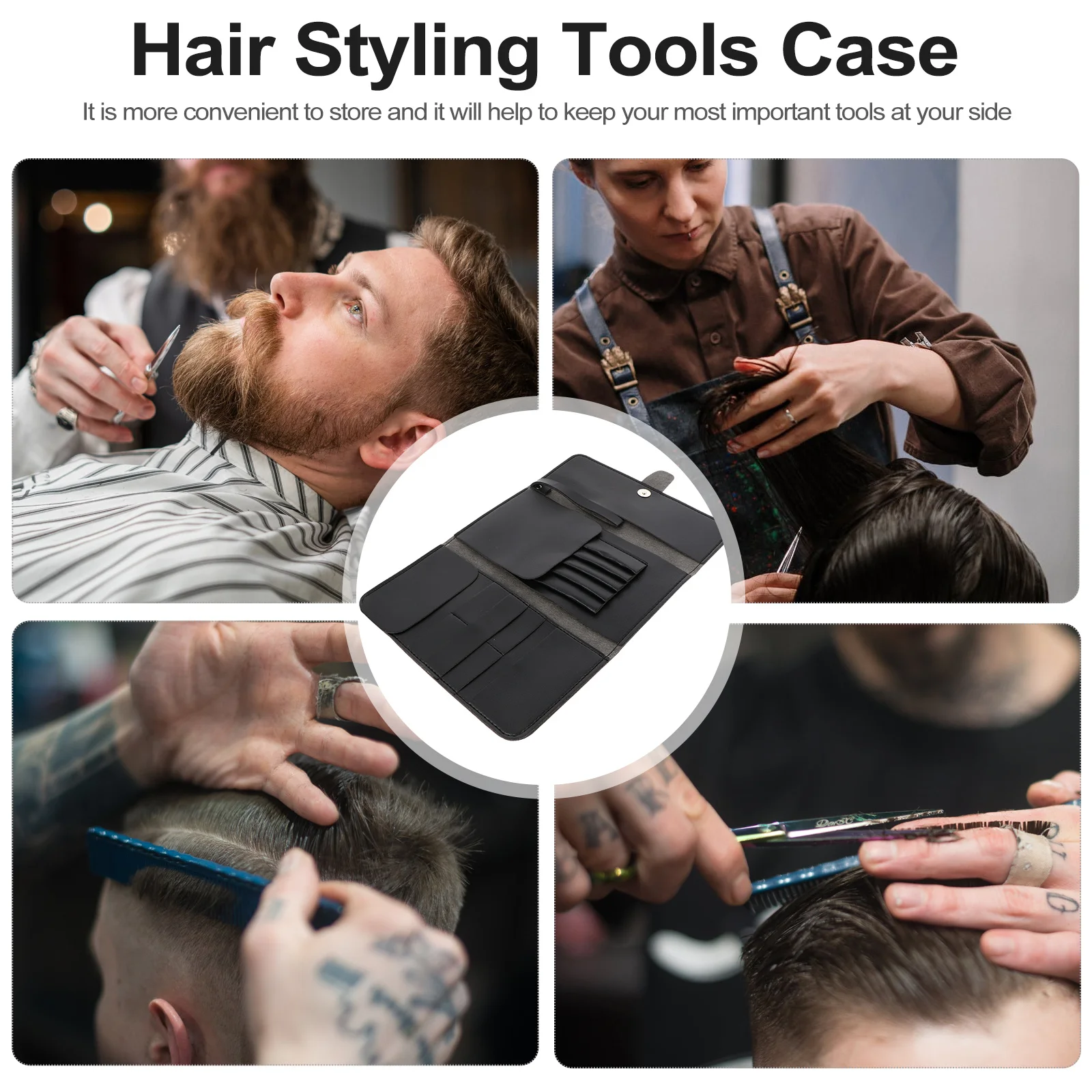 حقيبة مقص الشعر قابلة للطي، حقيبة أدوات الحلاق، حقيبة تصفيف متينة لعمال الصالونات، حقيبة أدوات تصفيف الشعر