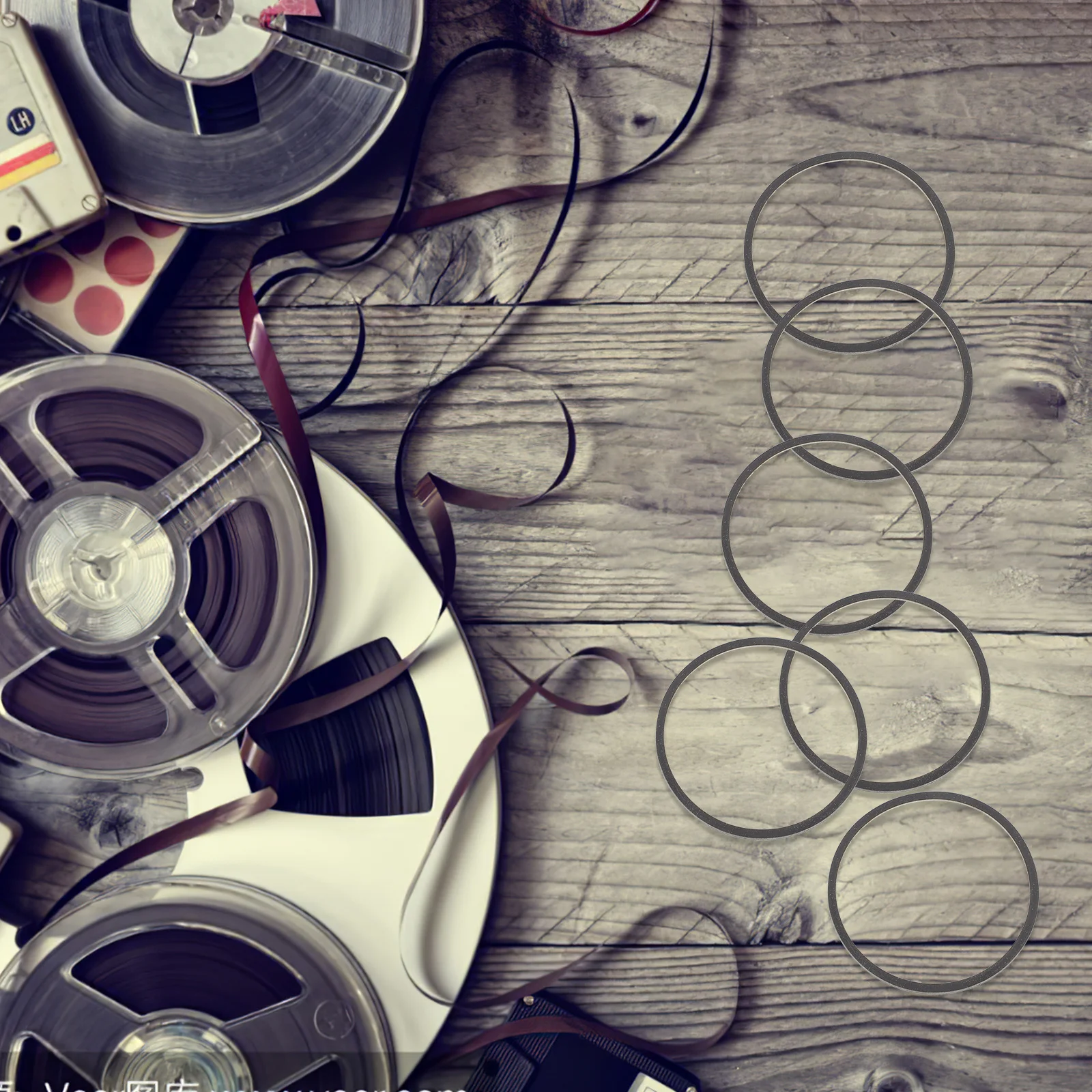 50Pcs Rubber Recorder Belts Cassette Player Belt for Smooth Rotation and Long Term Reliable Performance Tape Recorder Belts