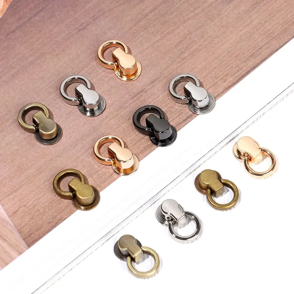 5pcs Tiny Bag Purse Hardware Parts with O Rings Edge Anchor Link Bags Craft Gusset Hanger Bag Side Clamps