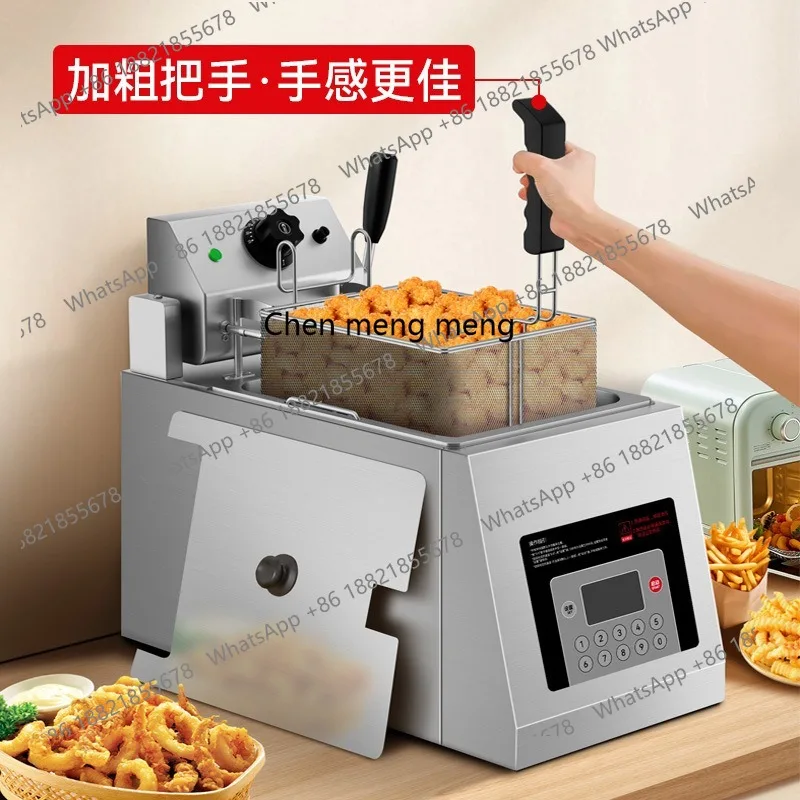 

Automatic lifting electric fryer Commercial double-cylinder fryer French fries Fried chicken temperature control timing
